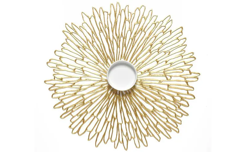 Chilewich Bloom Placemats In Gilded Finish 1