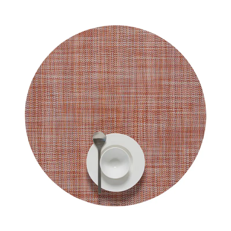 Chilewich Mini Basketweave Round Placemat – Cinnamon 1