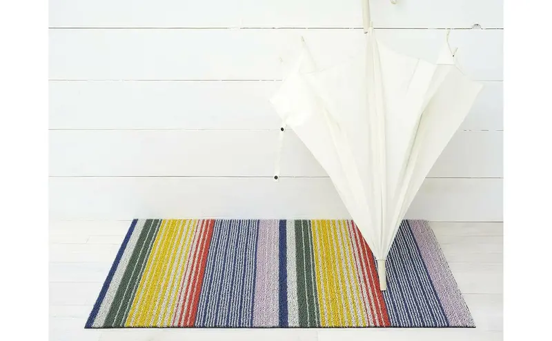 Chilewich Pop Stripe Shag Mat – Compact 24" × 36" 1