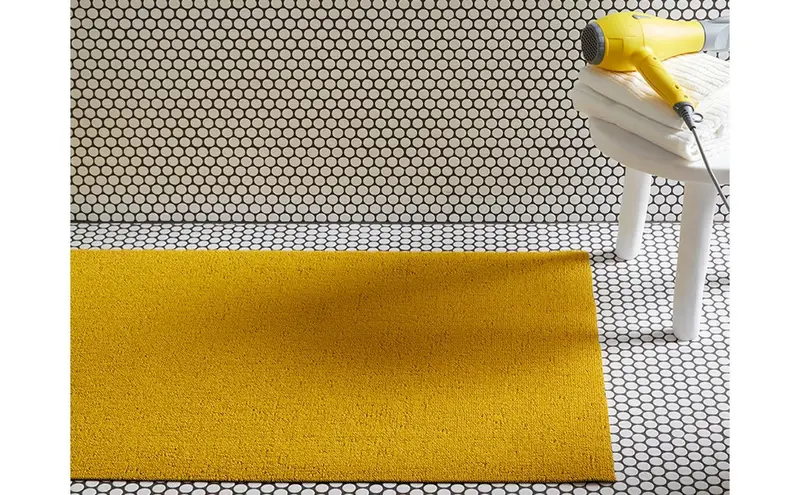 Chilewich Solid Shag Mat In Canary Yellow, 24" X 36" 1