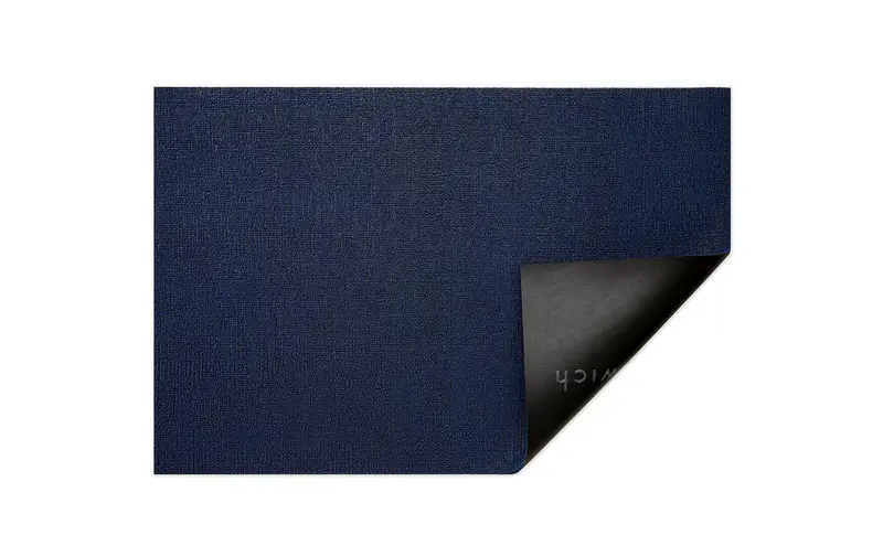 Chilewich Solid Shag Mat In Indigo, 18" X 28" 1