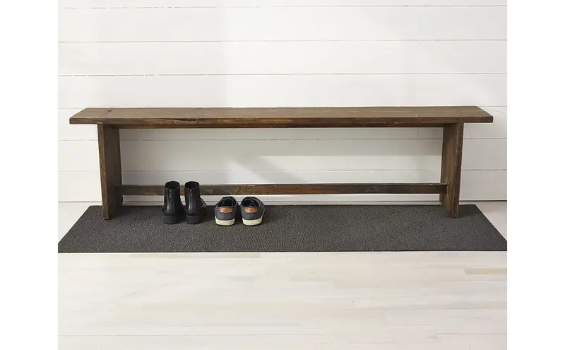 Chilewich Solid Shag Runner Mat In Snow White, 24" X 72" 1