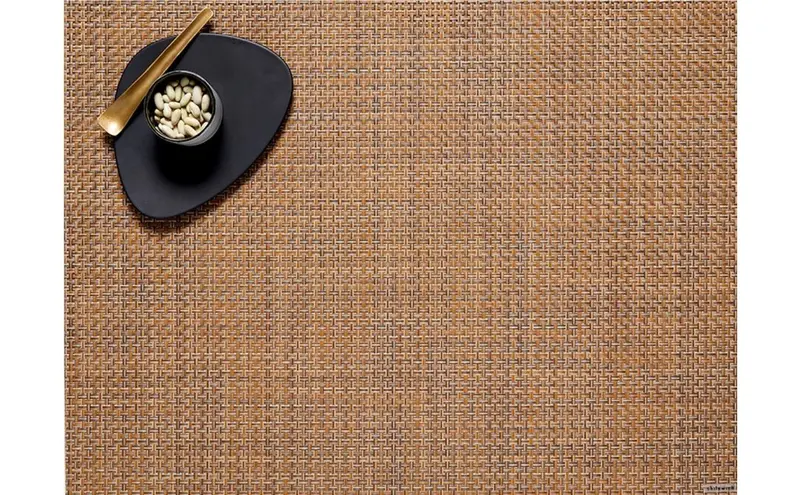 Chilewich Teak Basketweave Rectangle Placemats (14" X 19") 1