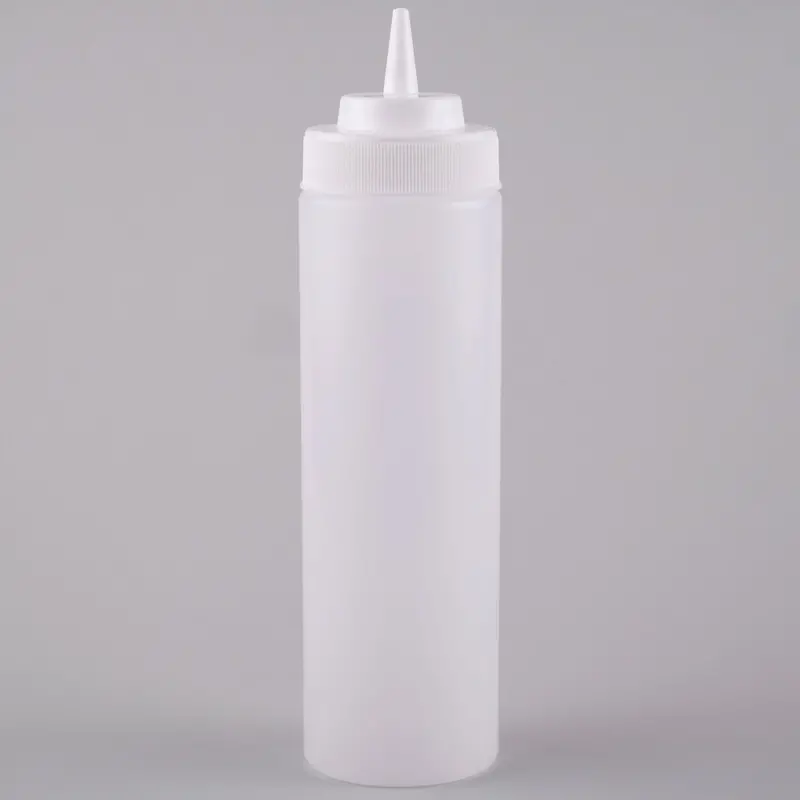 Choice 24 Oz Clear Wide-Mouth Squeeze Bottles – Pack Of 6 1