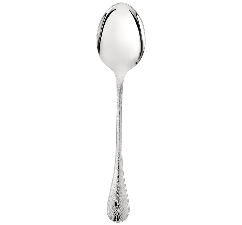 Christofle Jardin D'Eden Serving Spoon – Silver-Plated With Yellow Gold Accent 1