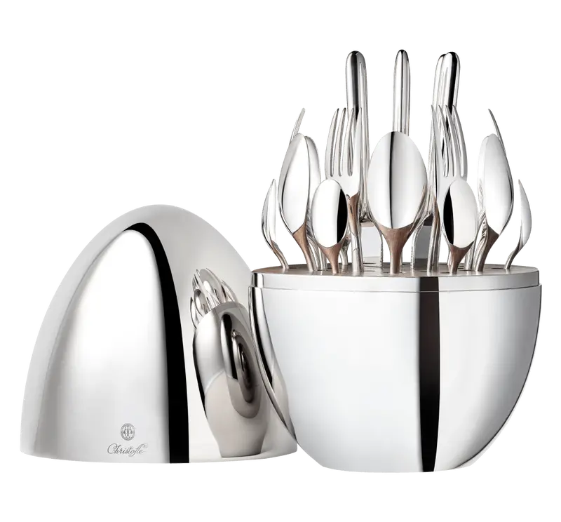 Christofle Mood By Christofle Flatware Set – 24-Piece Stainless Steel Collection 1