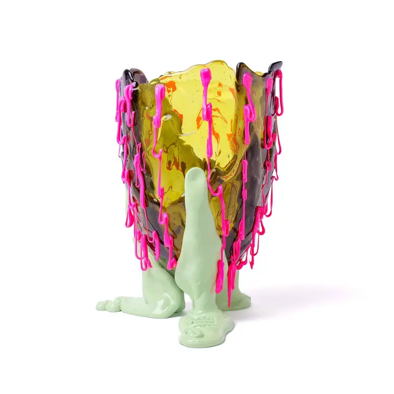 Clear Special Vase Collection: Smoked Grey, Sunny Yellow, Fluorescent Fuchsia & Mint 1