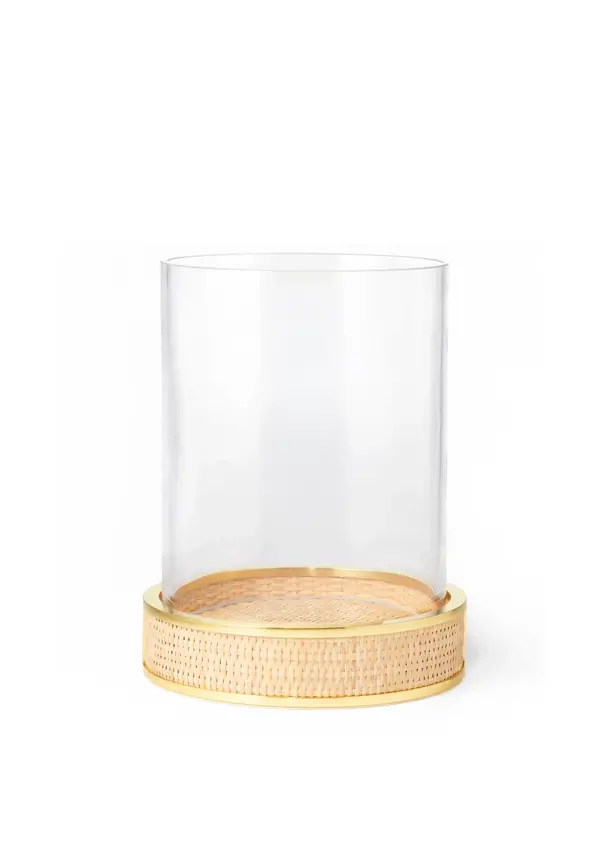 Colette Woven Cane Hurricane Lamp Shade 1