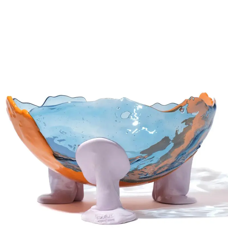 Collina Oversized Vase: Light Blue, Matte Pumpkin & Matte Lilac 1