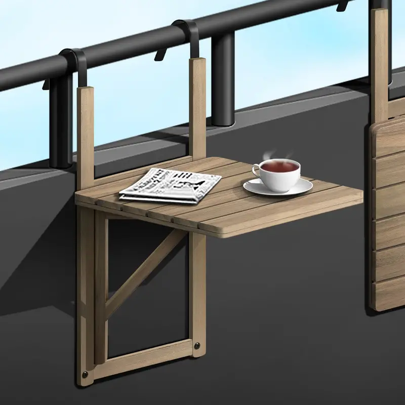 Compact Foldable Balcony Table – Space-Saving Aluminum Unit 1