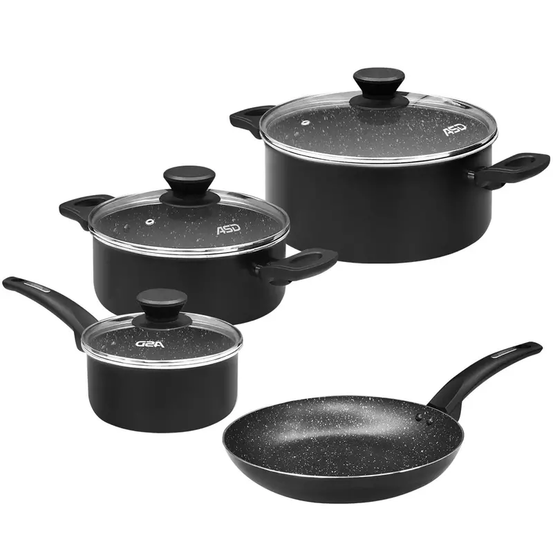 Complete 7-Piece Kitchen Cookware Collection – Induction-Compatible Set 1