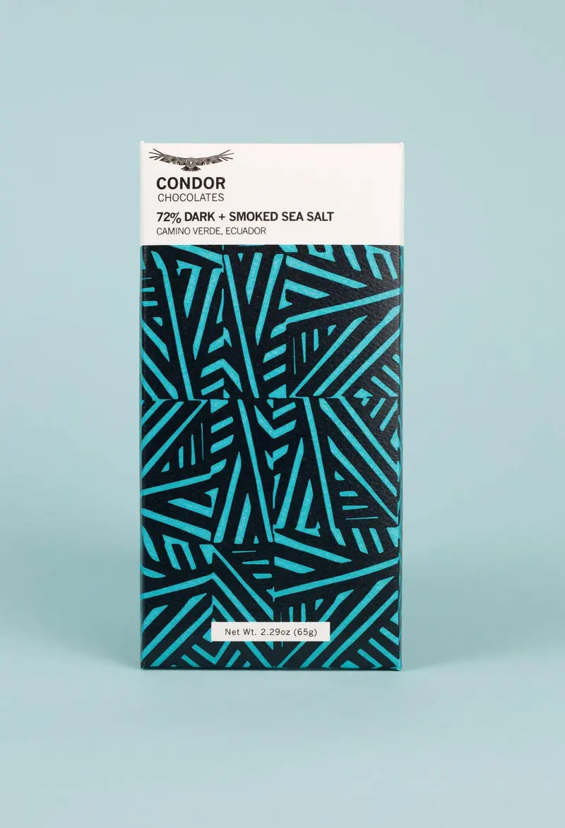 Condor Smoked Sea Salt Dark Chocolate Bar – 72% Cacao With Artisanal Smoked Salt 1