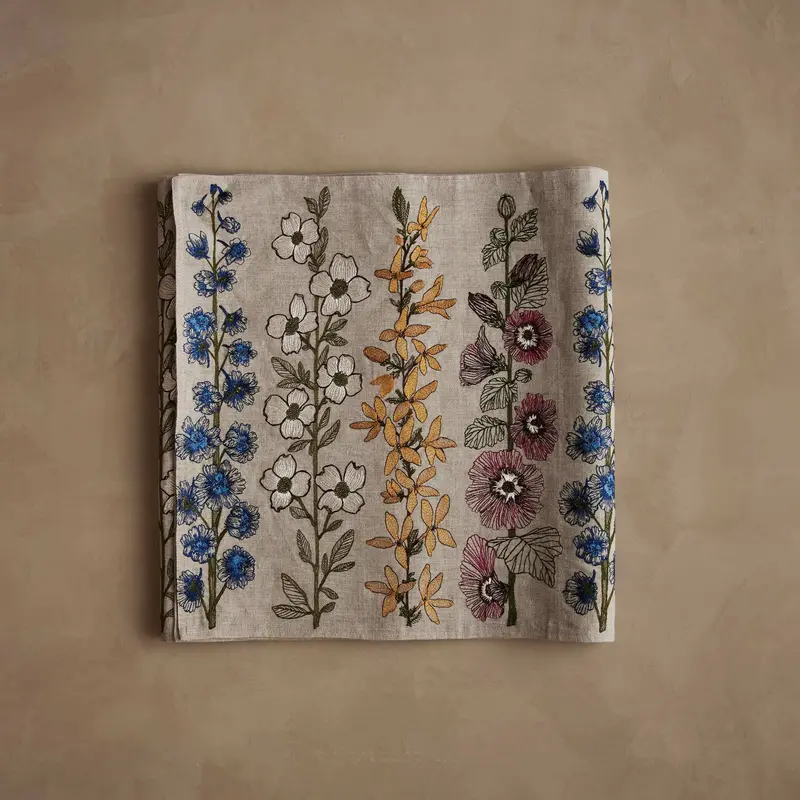 Coral & Tusk Spring Stems Cotton Table Runner (91" × 18") 1