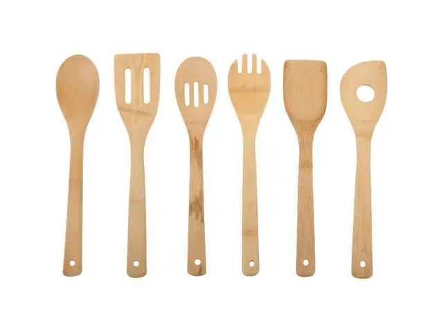Core Kitchen 6-Piece Bamboo Cooking Utensil Set – Eco-Friendly & Durable 1