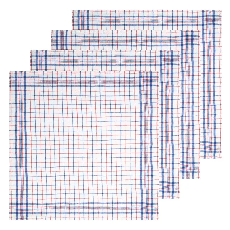 Couleur Nature Bistro Napkin Set (Blue & Red, 4 Pcs) 1