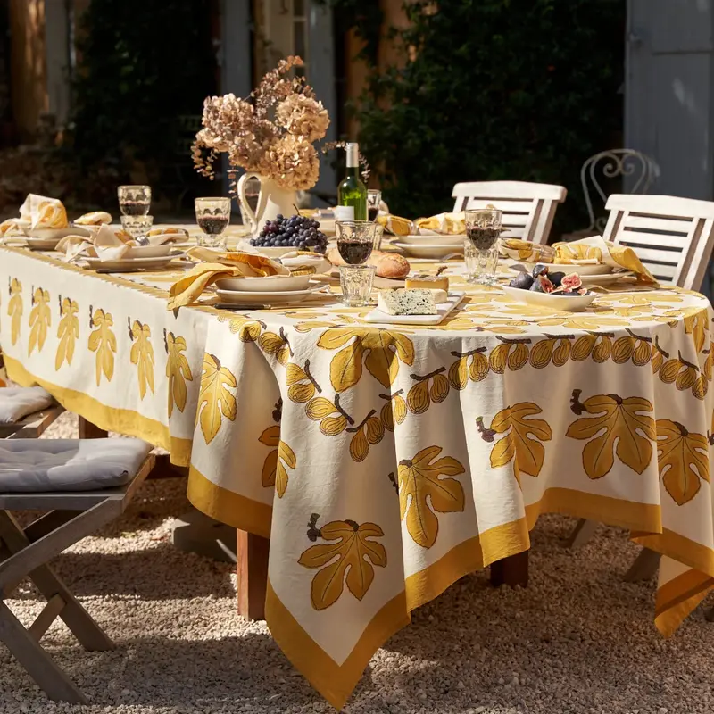 Couleur Nature Fig Citrine Oblong Tablecloth – 59" X 86" 1