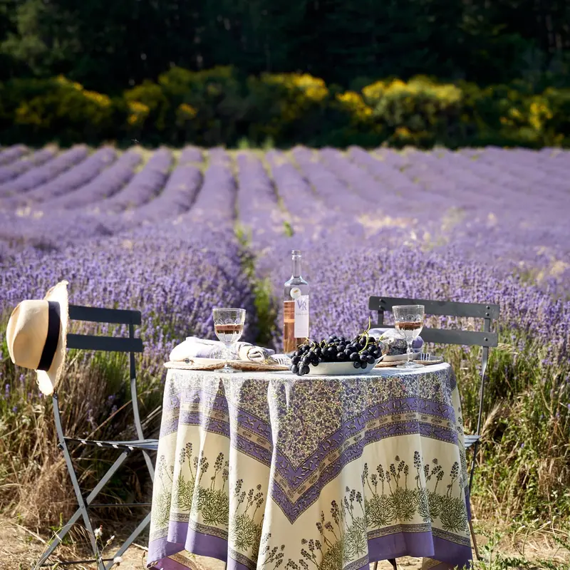 Couleur Nature Lavender Purple French Tablecloth – Premium Linen 1