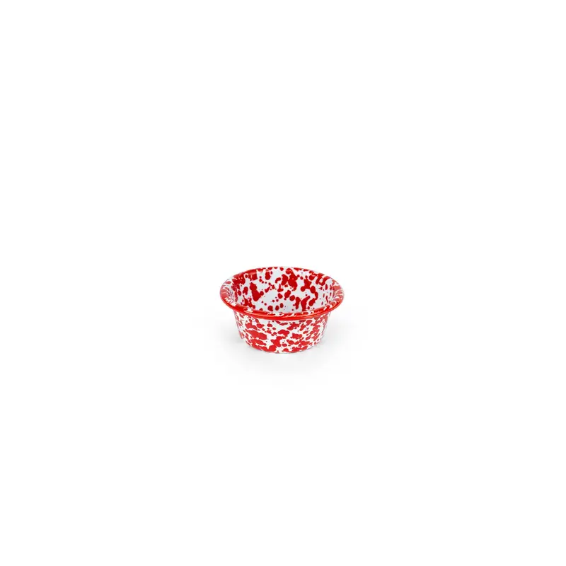 Crow Canyon Home Red Splatter Enamel Ramekin – Mini Baking & Serving Dish 1