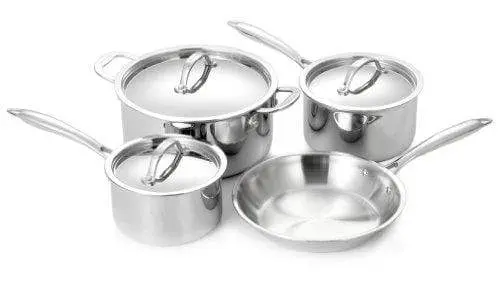 Cuisinox Elite 3-Ply Cookware Set – 7-Piece Stainless Steel With Aluminum Core 1