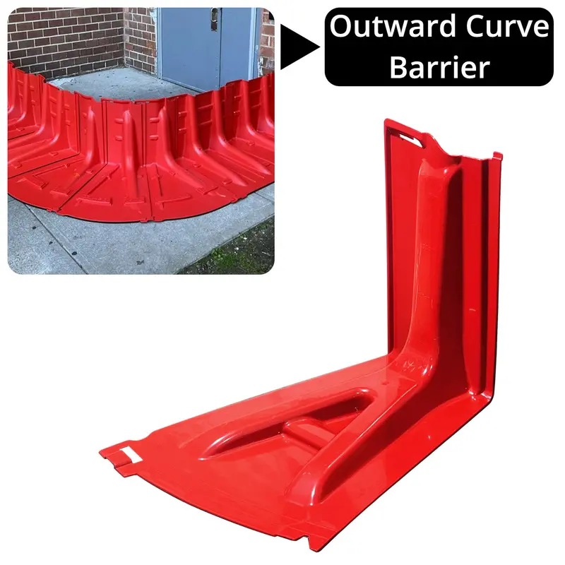 Curved Flood Barrier – Outward-Facing Design For Doorways 1