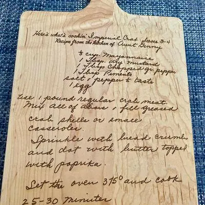 Custom Engraved Maple Recipe Board – 16" X 10" Kitchen Keepsake 1