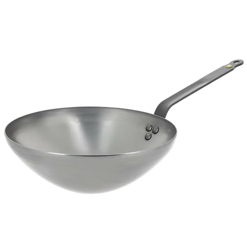De Buyer 11-Inch Carbon Steel Wok – Mineral B Series For High-Heat Cooking 1