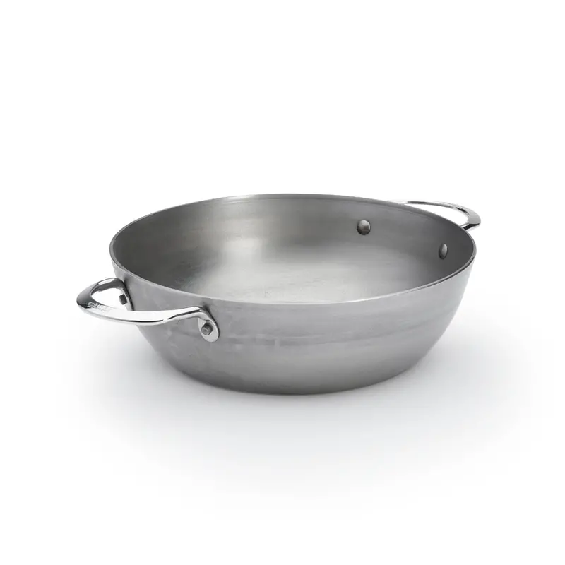De Buyer Mineral B Carbon Steel Dual-Handle 9.5-Inch Country Fry Pan 1