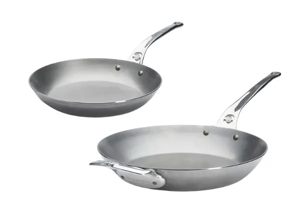 De Buyer Mineral B Pro Carbon Steel Dual-Pan Set 1
