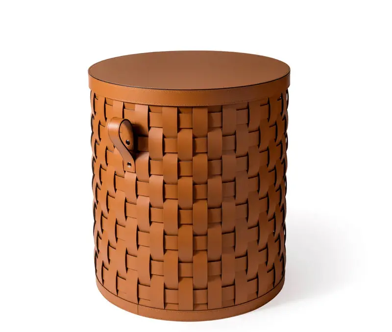 Demetra Short Round Wicker Basket With Open Top 1