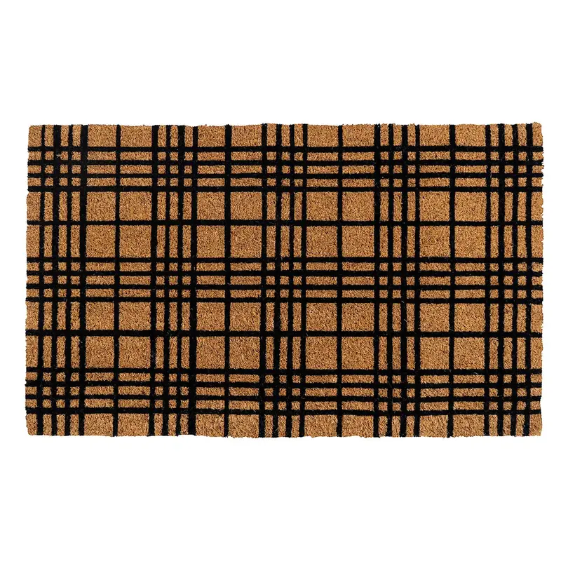 Dhome Fine Plaid Indoor/Outdoor Doormat – 24" X 60" Rug-Style Mat 1