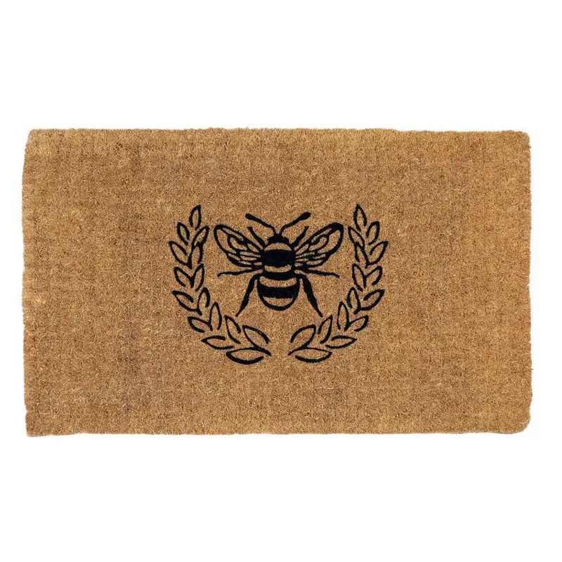 Dhome Handcrafted Queen Bee Doormat – 24" X 36" Estate-Style Mat 1