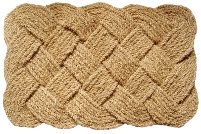 Dhome Knot-Ical 24" X 36" Handwoven Coconut Fiber Doormat 1