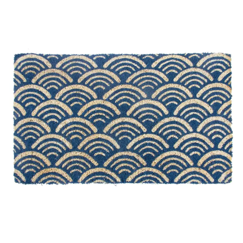 Dhome Scalloped Edge Handwoven Coconut Fiber Doormat 1
