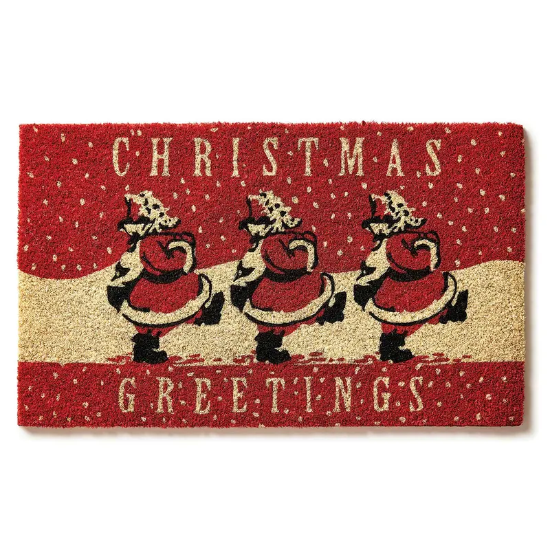 Dhome Victoria And Albert Museum Santa Greetings Coir Doormat 1
