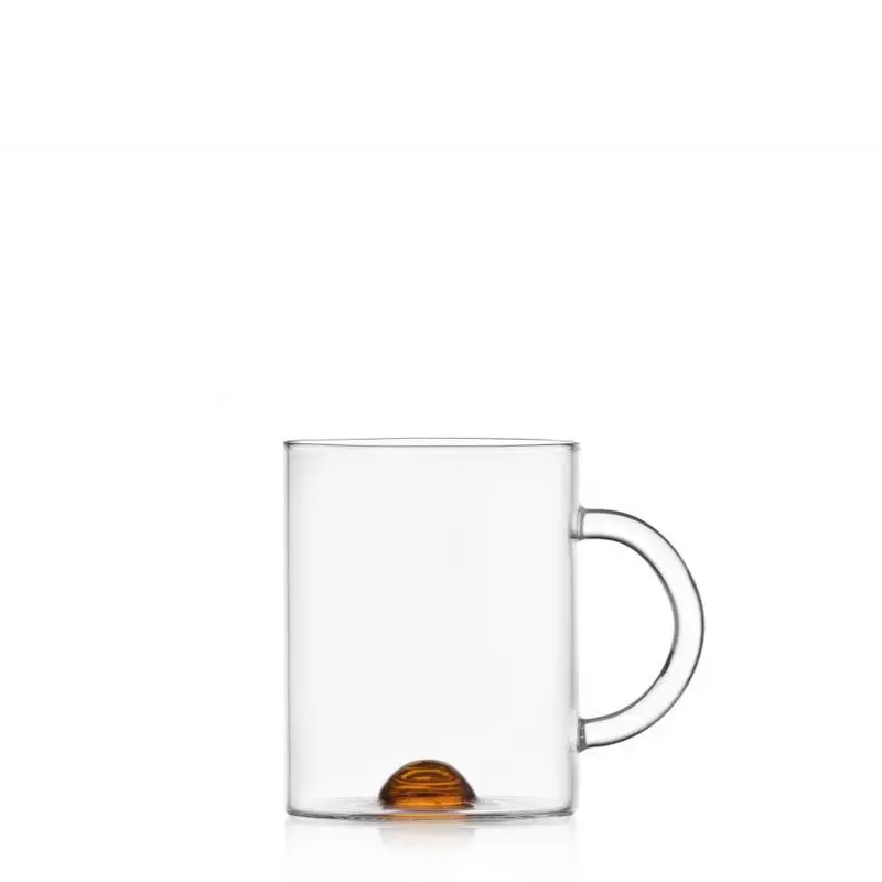 Dot Pattern Amber Ceramic Mug 1