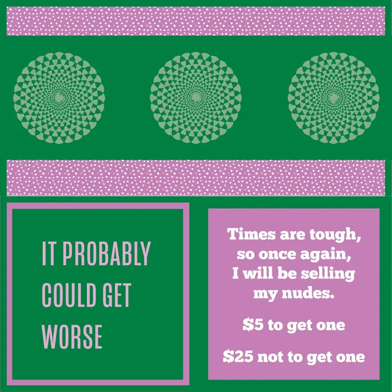 Drinks On Me 'Sell Nudes' Cocktail Napkin 1