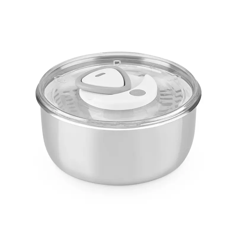 Easyspin 2-Tier Stainless Steel Salad Spinner 1