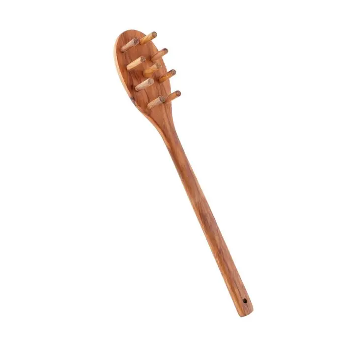 Eddington'S Olive Wood Spaghetti Serving Tool – Twirl & Lift Design 1