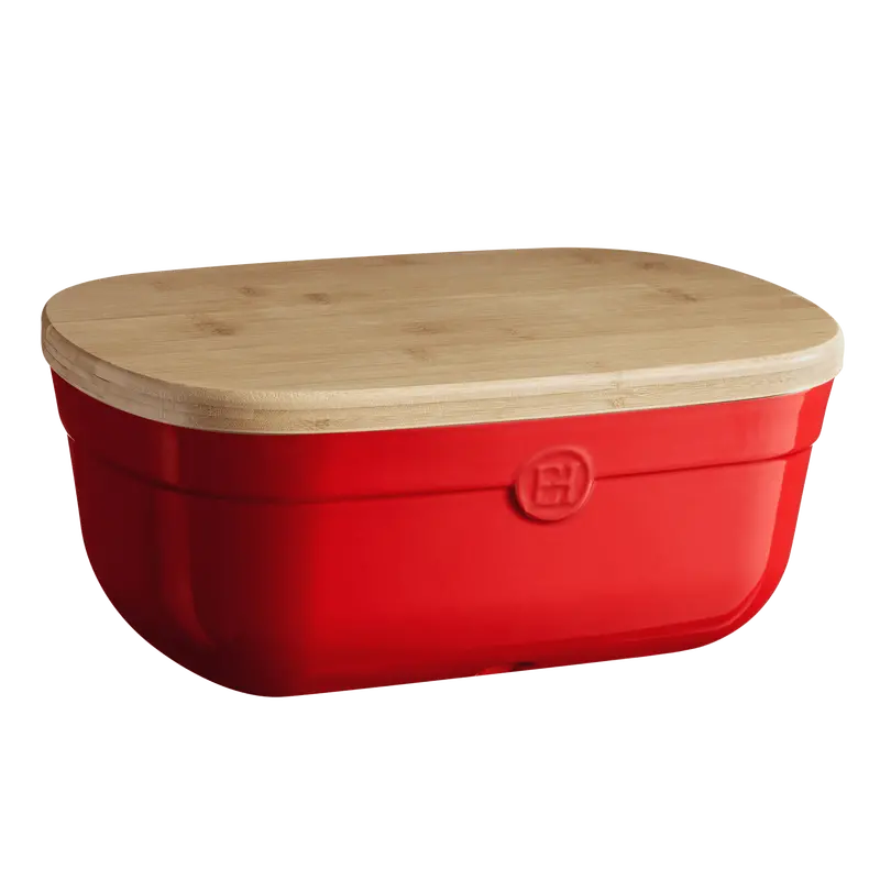 Emile Henry Bread Keeper In Burgundy Glaze 1