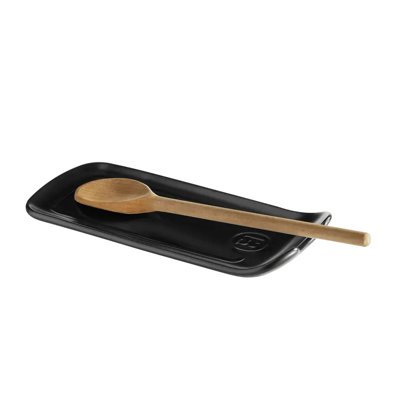 Emile Henry Ceramic Spoon Rest In Truffle 1