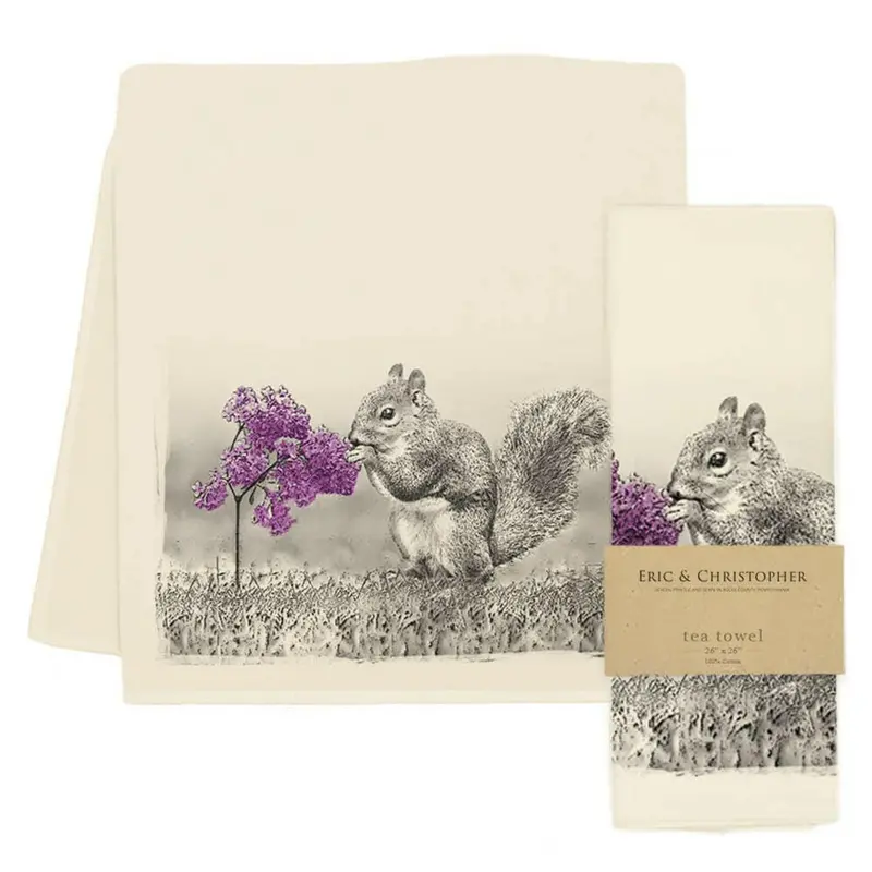 Eric & Christopher American Woodlands Squirrel Tea Towel 1