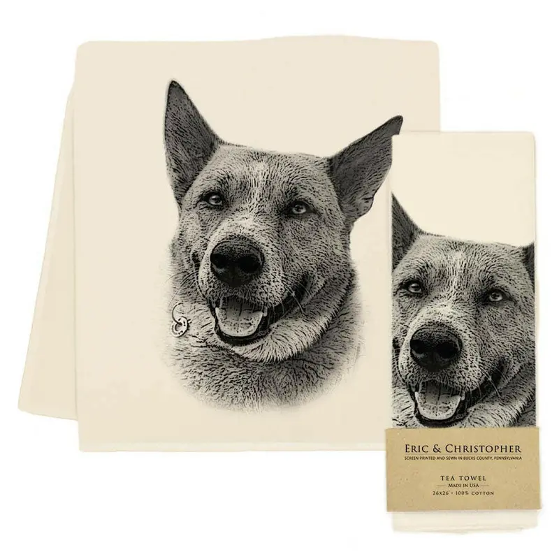 Eric & Christopher Australian Cattle Dog Tea Towel – Bold Breed-Specific Design 1