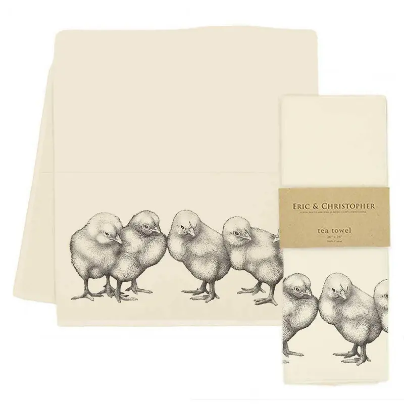 Eric & Christopher Baby Chicks Ii Design Tea Towel 1