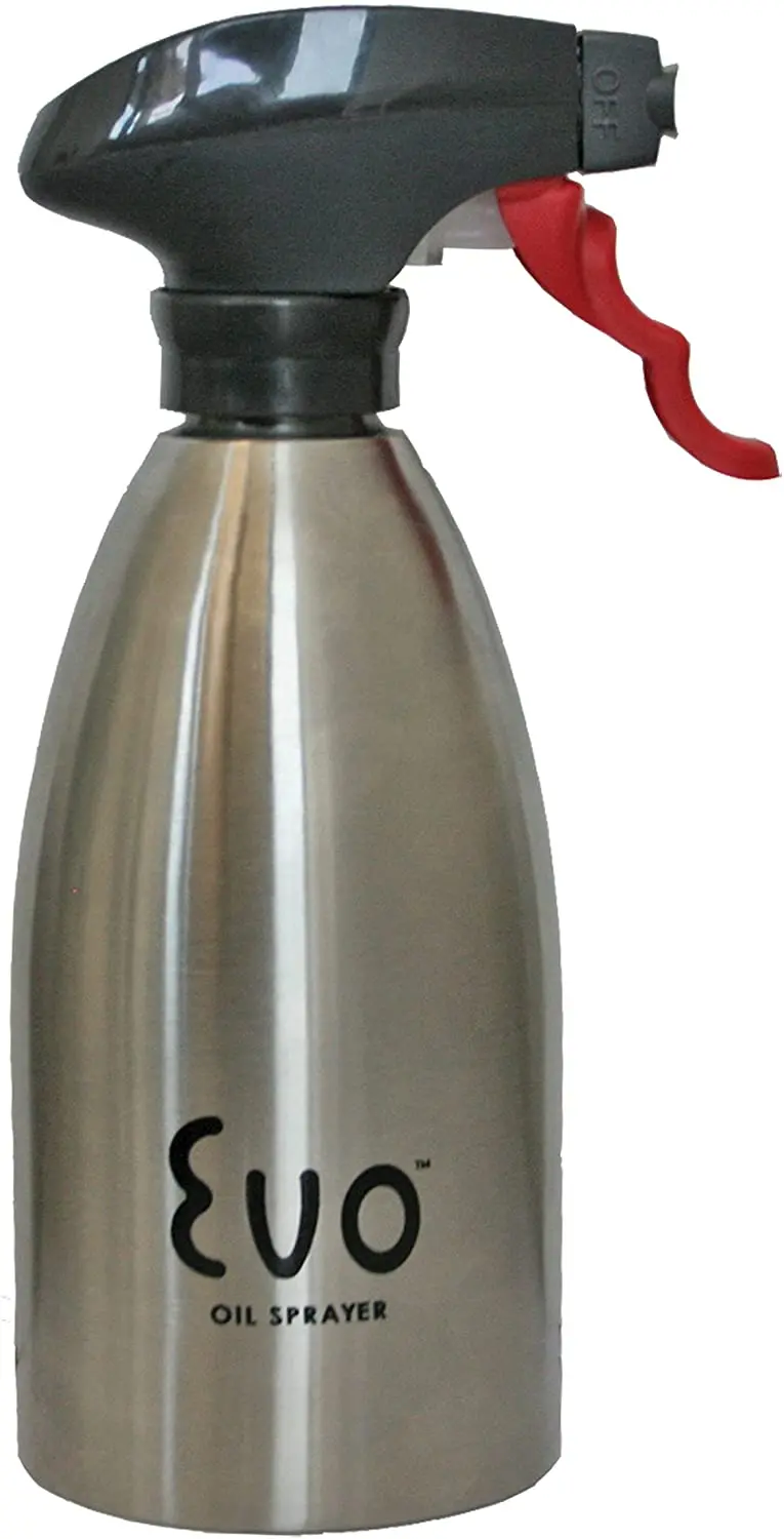 Evo Stainless Steel Oil Sprayer – 16Oz Precision Dispenser Bottle 1