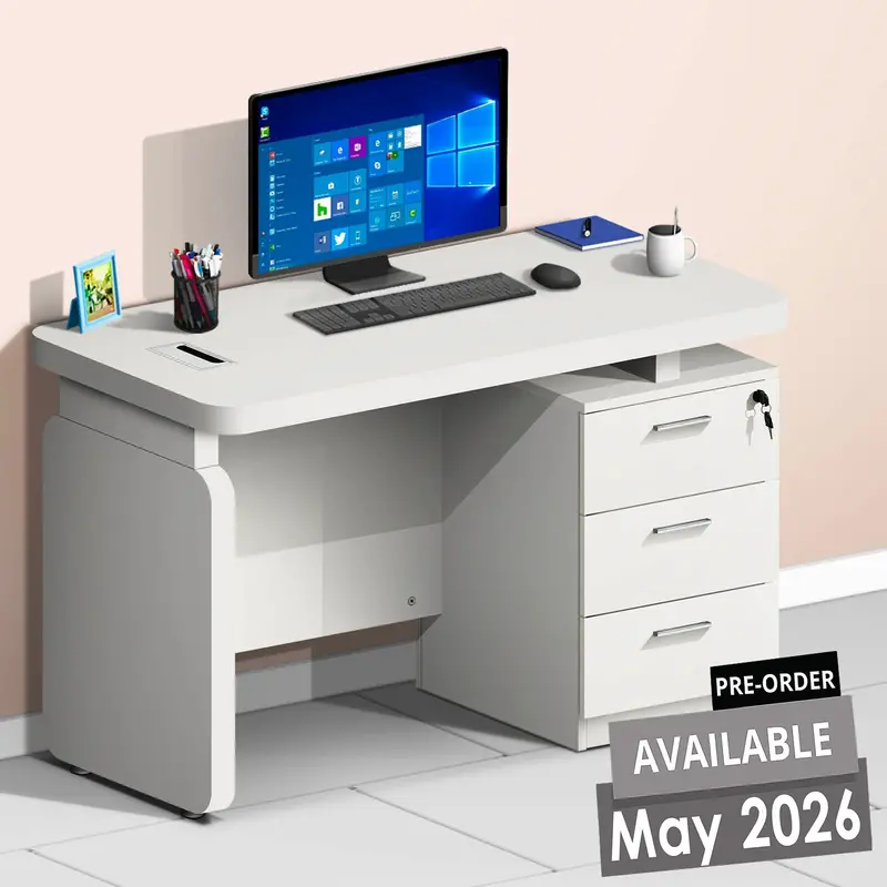 Executive Desk With Integrated Pedestal Storage 1