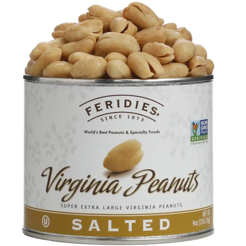 Feridies Salted Virginia Peanuts, 9 Oz Classic Snack 1