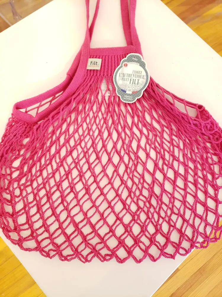 Filt Raspberry French Market Tote Bag – Rich Tone Reusable Grocery Carrier 1