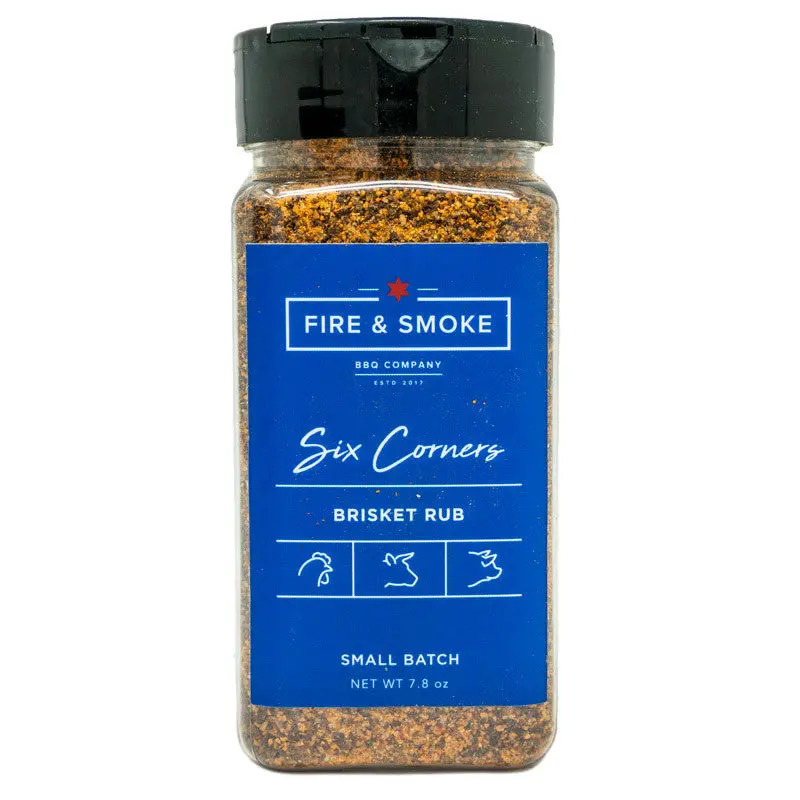 Fire & Smoke Six Corners Brisket Rub – 7.8 Oz Smoky Texas-Inspired Seasoning 1