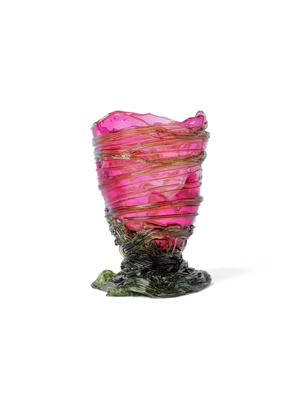 Fish Design Ruby And Matte Black Small Vase 1