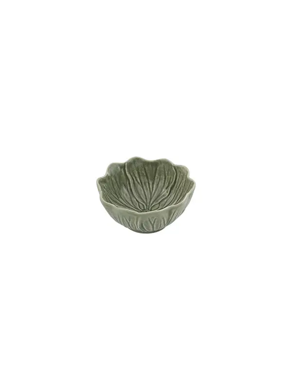 Flora Small Ceramic Bowl In Olive Green – Bordallo Pinheiro 1